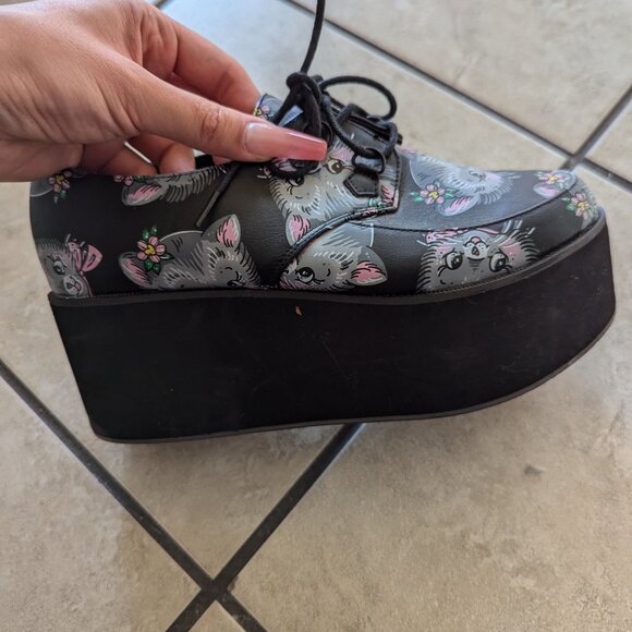 Iron Fist Womens Cat Lady Creepers Size 6 - Picture 10 of 11